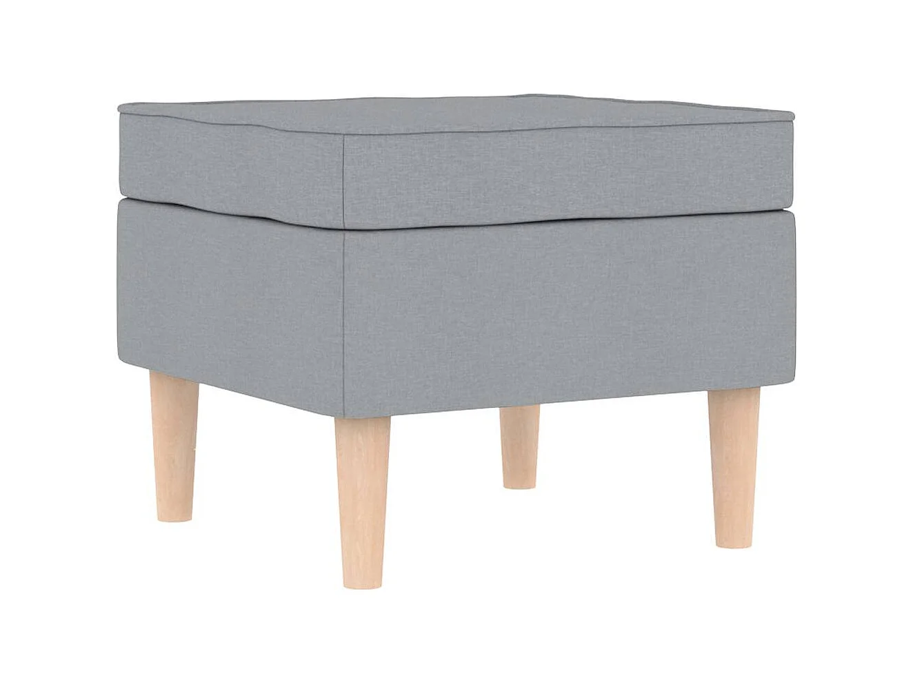 Sessel mit Fußhocker | Relaxsessel Hellgrau Stoff SHL30393
