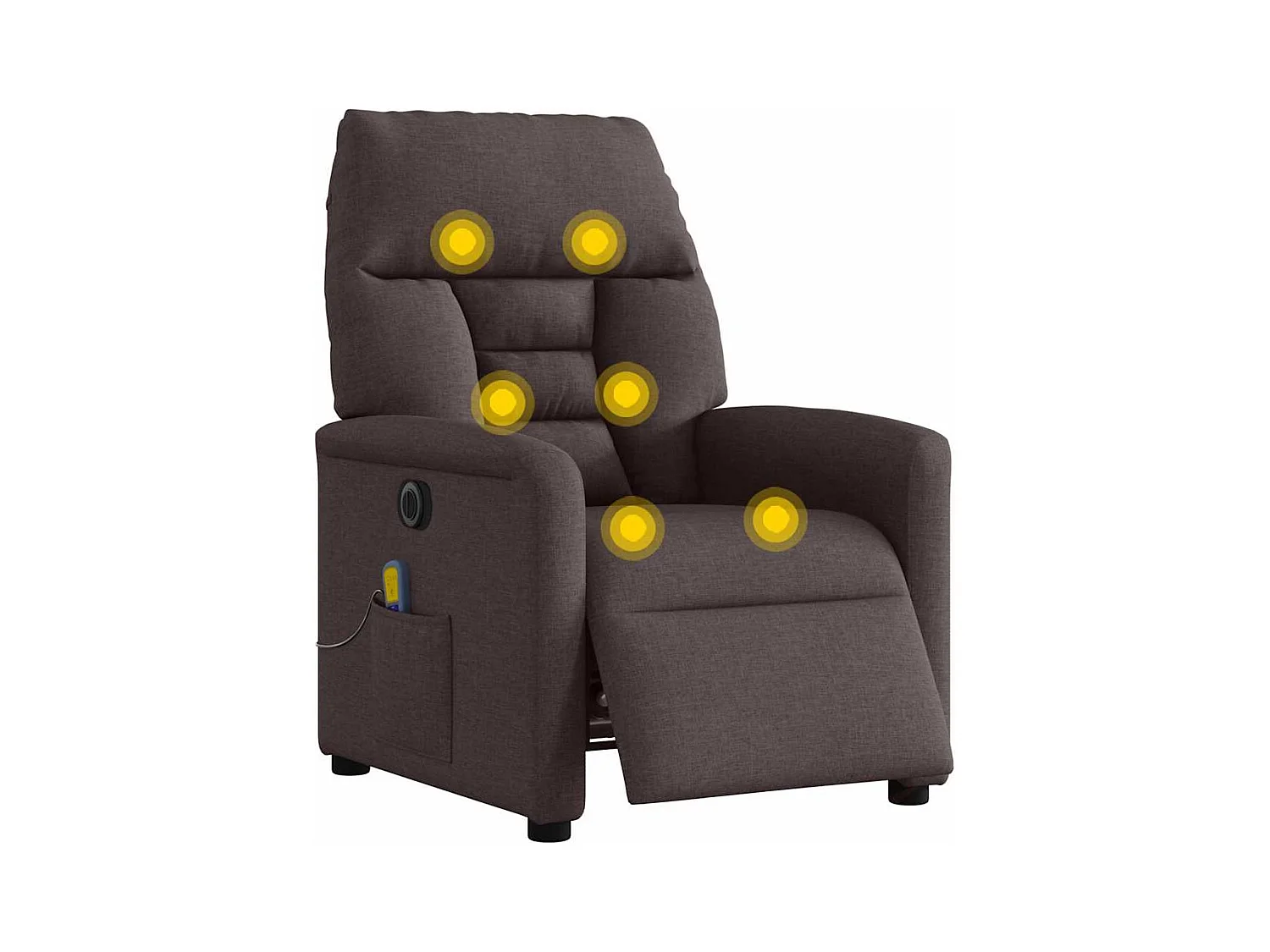 Sillón de relax | Sillón reclinable de masaje eléctrico tela marrón oscuro SHL6226
