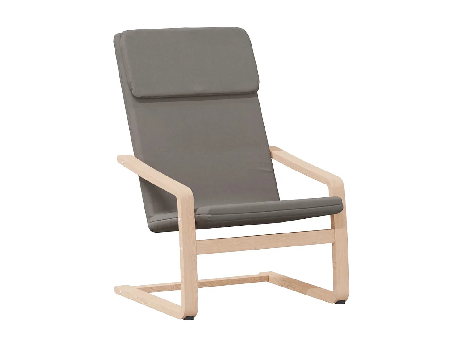 Relaxsessel mit Hocker | Lounge Sessel indoor Taupe Stoff SHL38911