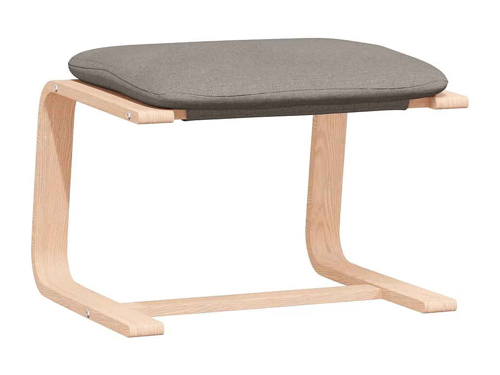 Relaxsessel mit Hocker | Lounge Sessel indoor Taupe Stoff SHL38911