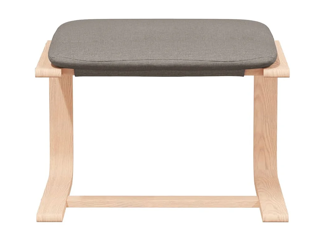 Relaxsessel mit Hocker | Lounge Sessel indoor Taupe Stoff SHL38911