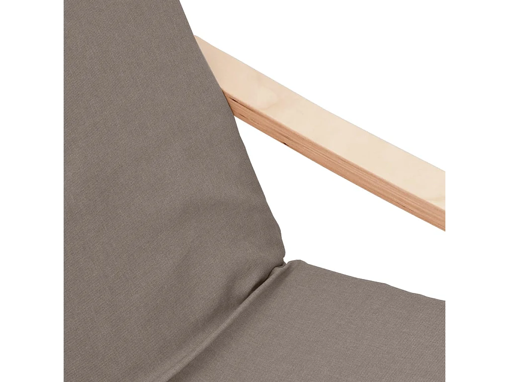 Relaxsessel mit Hocker | Lounge Sessel indoor Taupe Stoff SHL38911