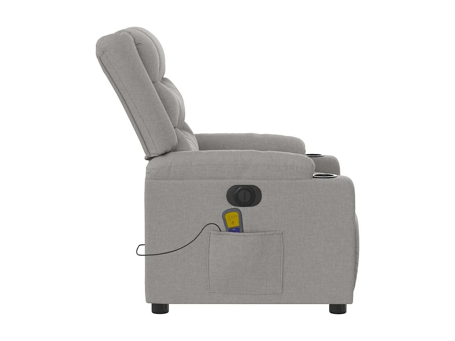 Sillón de relax | Sillón reclinable de masaje eléctrico tela gris nube SHL7510