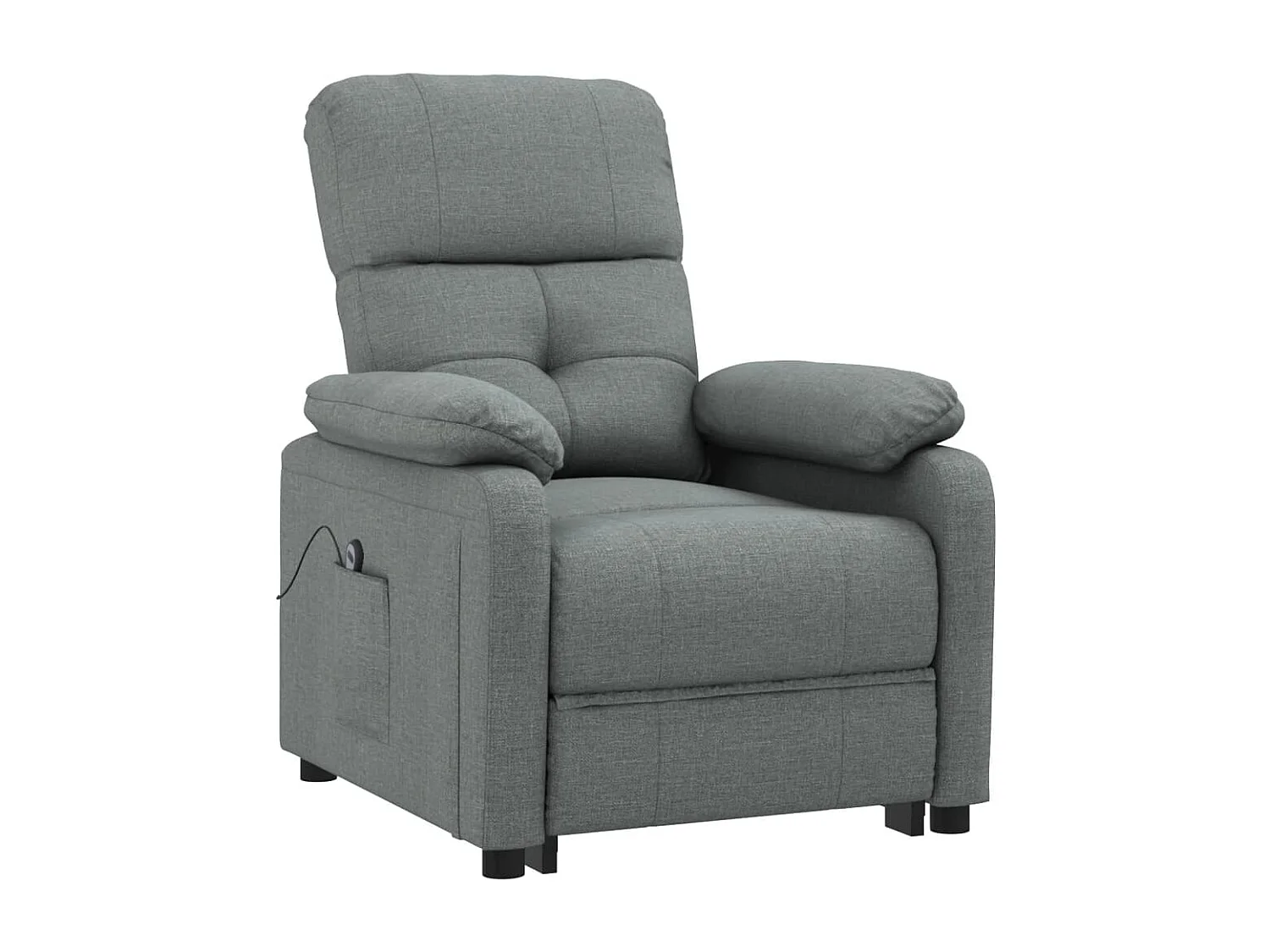 Relaxsessel Elektrisch | Lounge Sessel indoor Dunkelgrau Stoff SHL38329