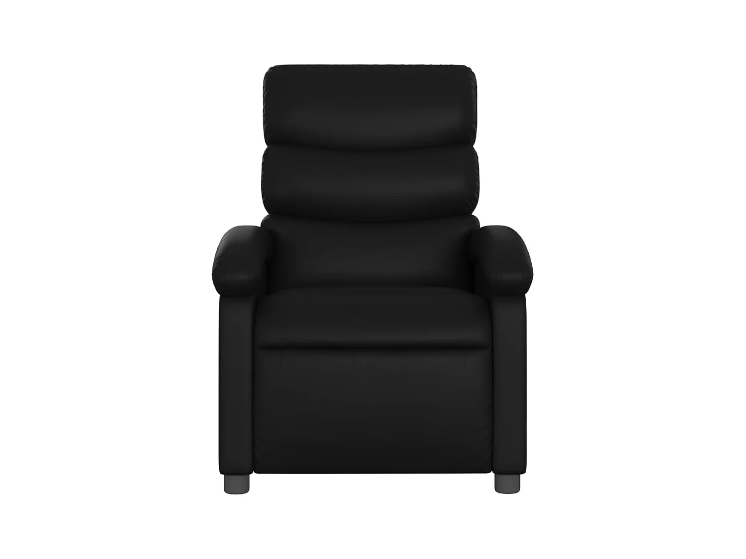 Fauteuil inclinable-Chaise de relax-Fauteuil salon noir similicuir SHL937