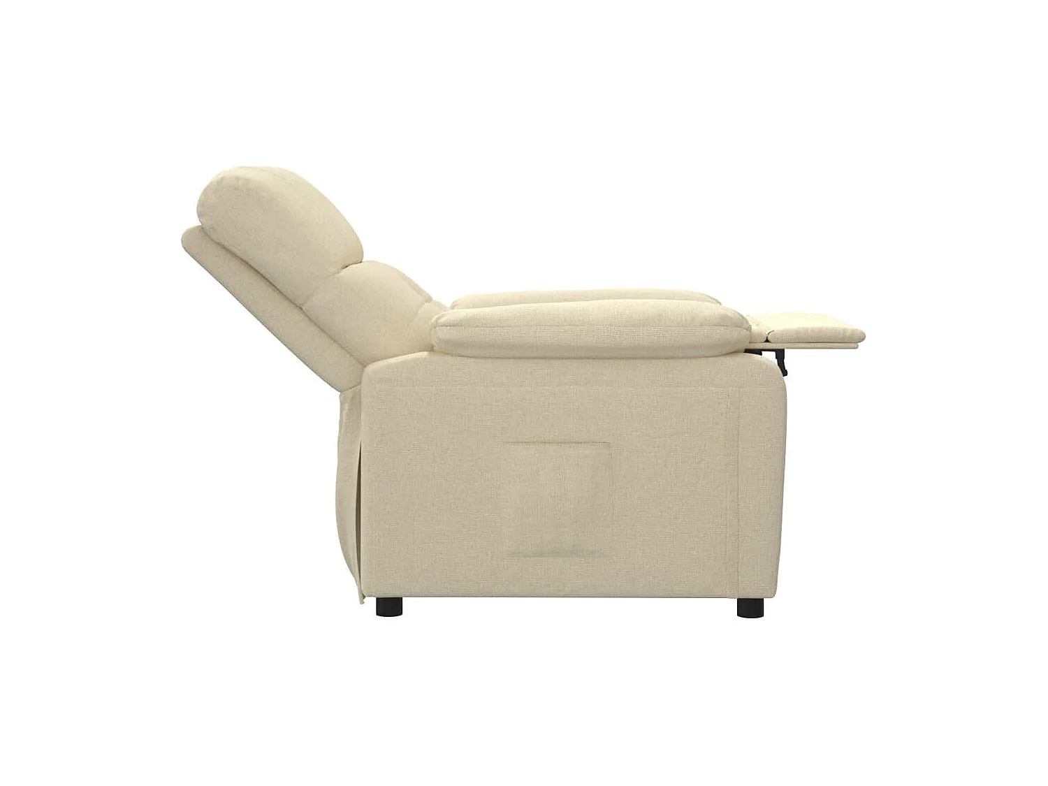 Relaxstoel | Fauteuil | Bureaustoel verstelbaar stof crèmekleurig