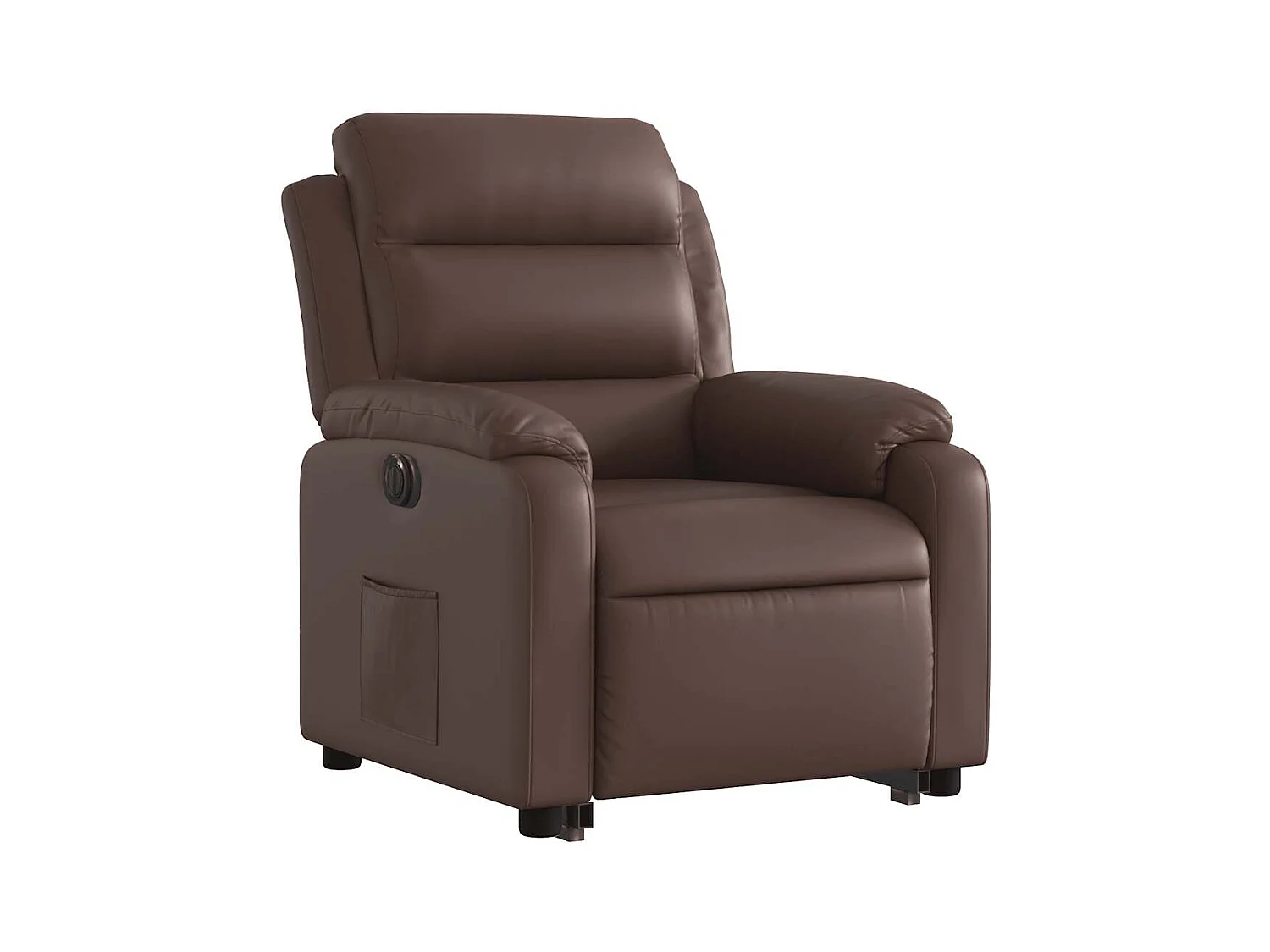 Sillón de relax | Sillón reclinable elevable eléctrico de cuero sintético marrón SHL9668