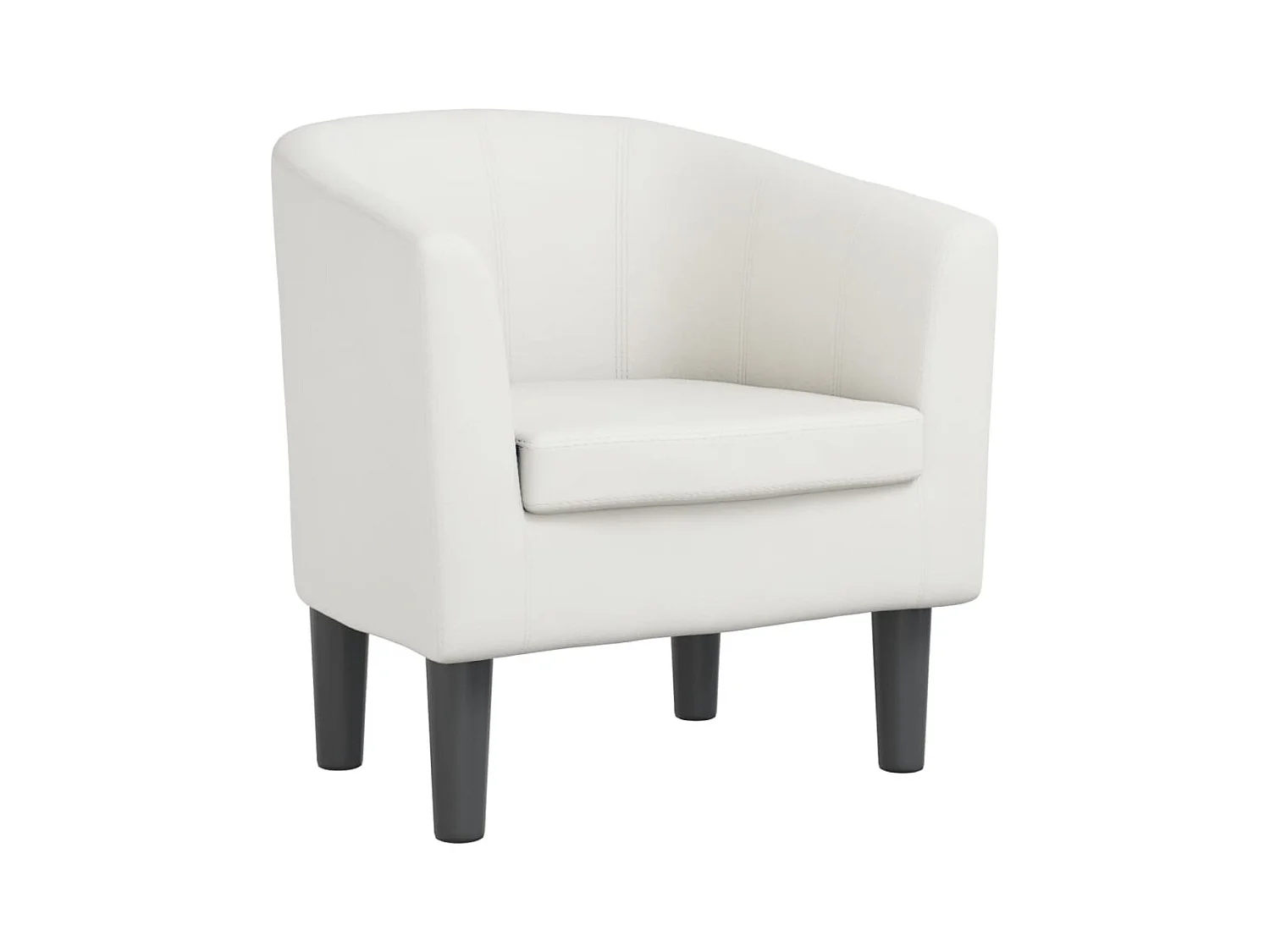Sillón de salón cuero sintético blanco SHL4008