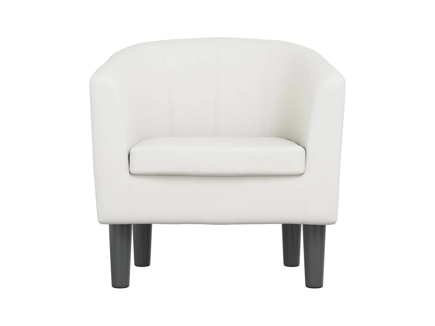 Sillón de salón cuero sintético blanco SHL4008