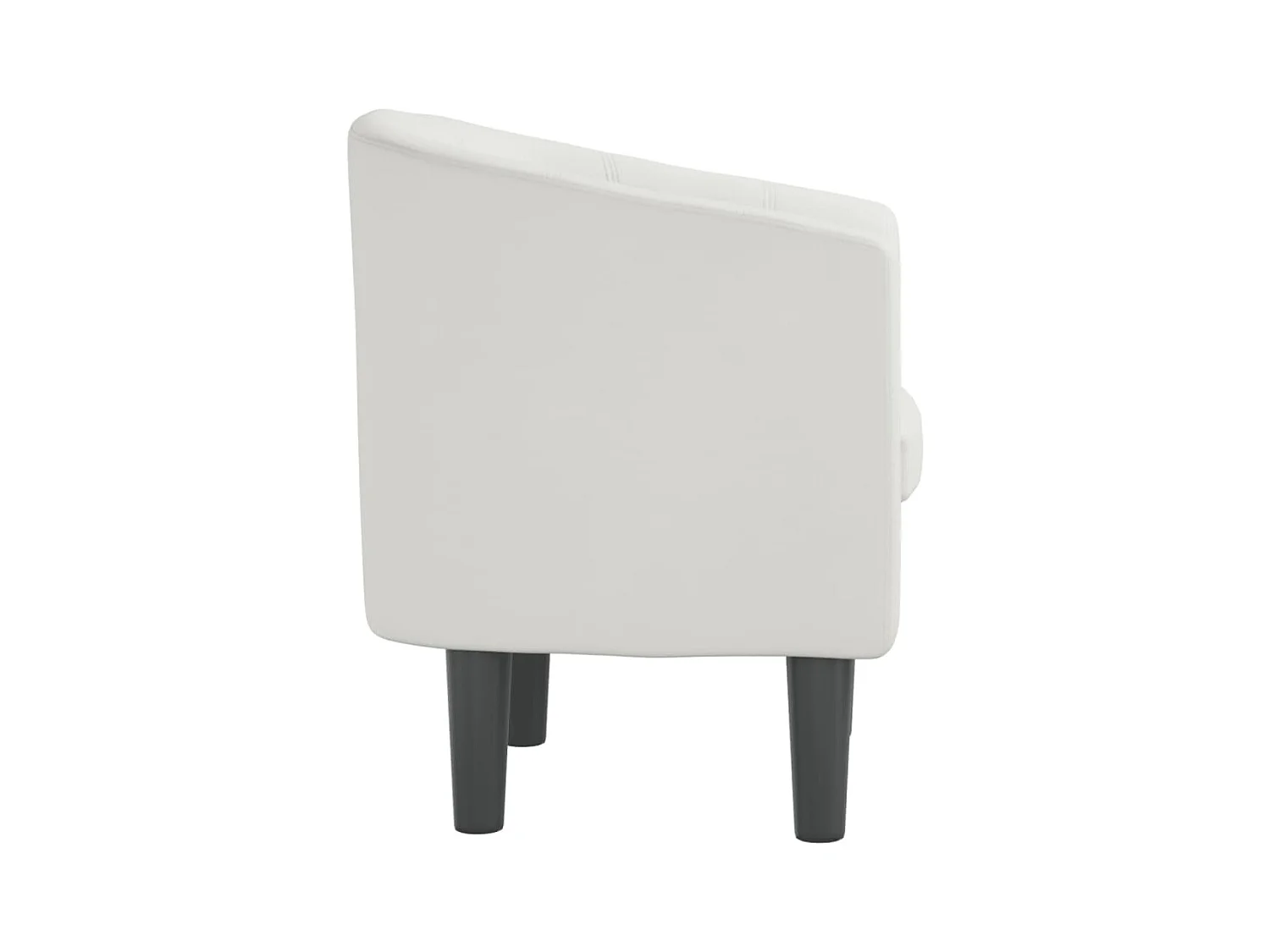 Sillón de salón cuero sintético blanco SHL4008