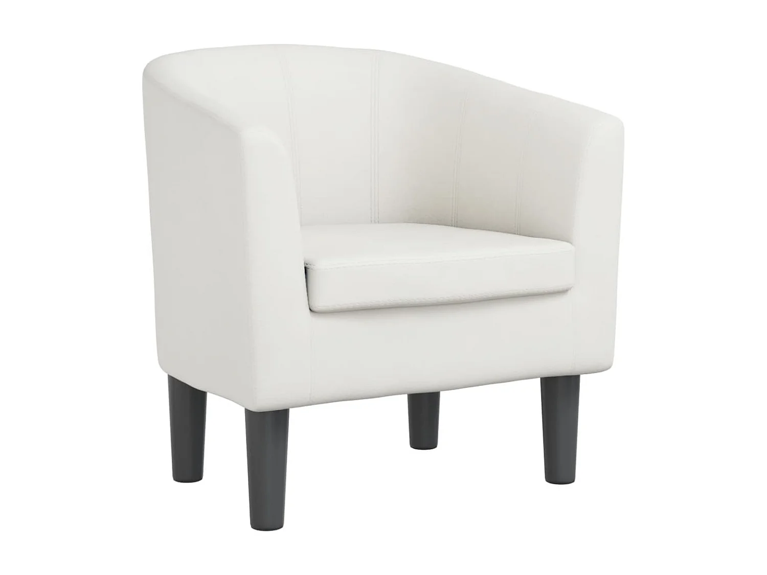 Fauteuil de salon-Fauteuil relax blanc similicuir SHL2913