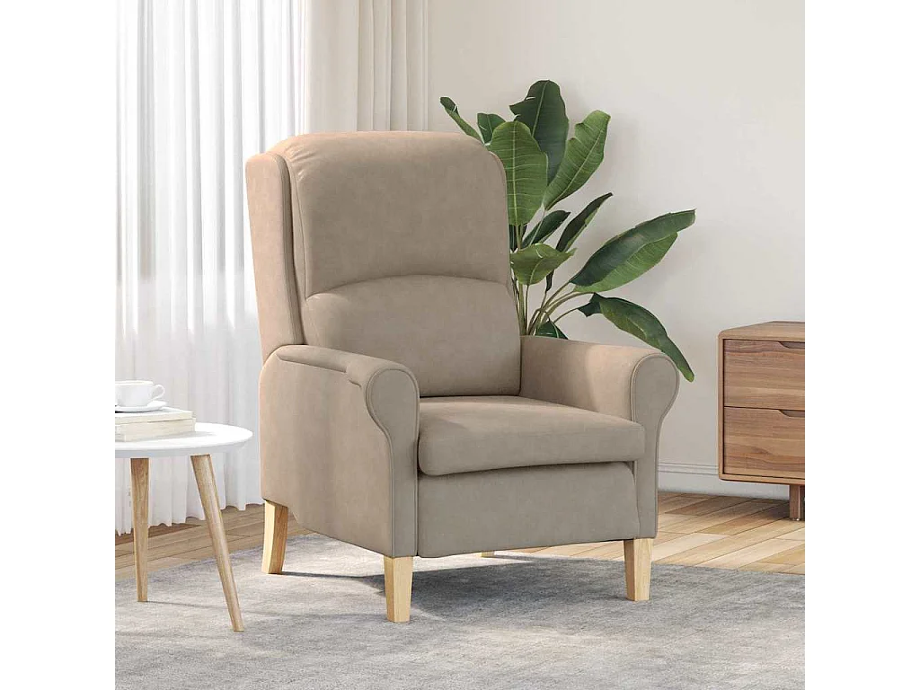 Fauteuil de Salon-Chaise de relax Taupe 76x94x102 cm Microfibre SHL3266