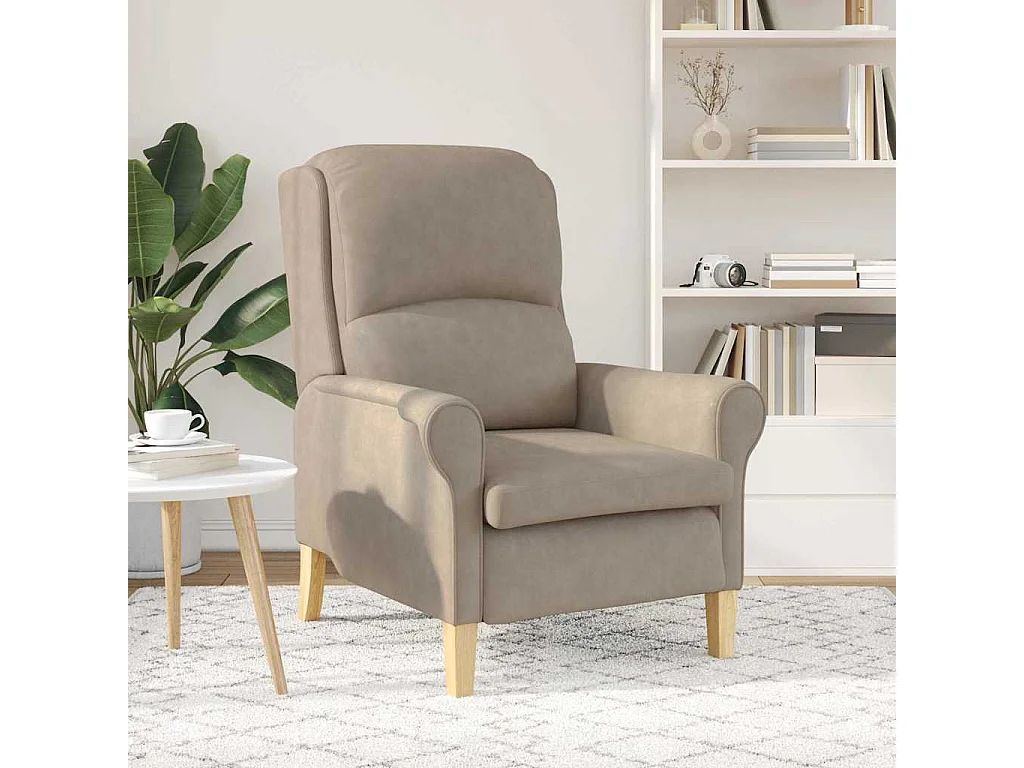 Fauteuil de Salon-Chaise de relax Taupe 76x94x102 cm Microfibre SHL3266