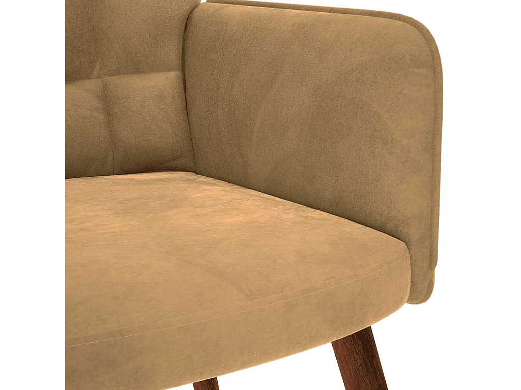 Relaxsessel-Lounge Sessel indoor Braun Samt SHL51430