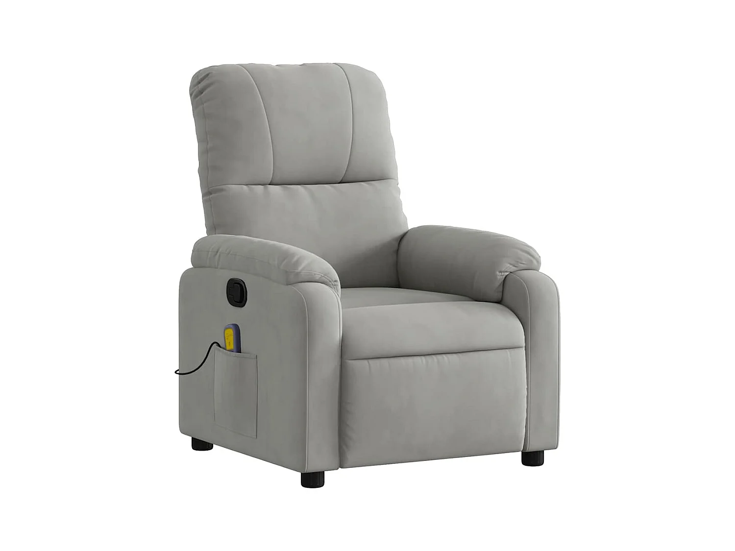 Sillón de relax | Sillón reclinable de masaje tela de microfibra gris claro SHL4939