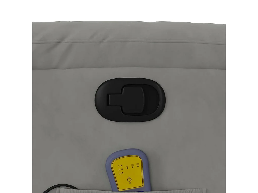 Sillón de relax | Sillón reclinable de masaje tela de microfibra gris claro SHL4939