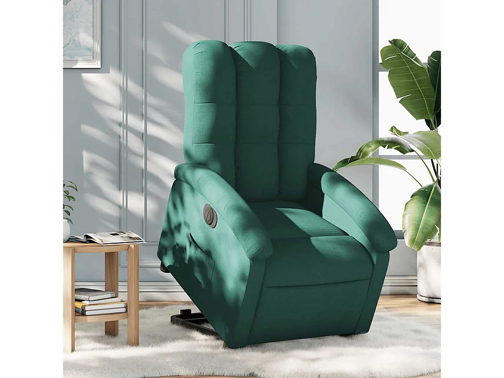 Fauteuil inclinable électrique-Chaise de relax vert foncé tissu SHL1703