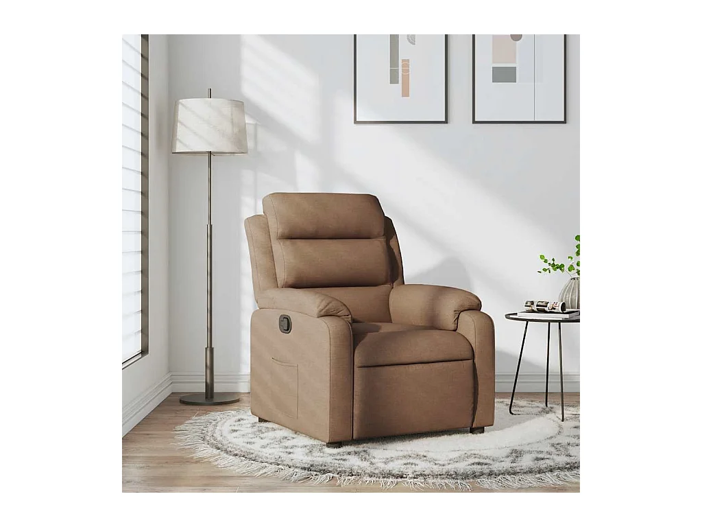 Sillón de relax | Silla | Sillón reclinable de tela marrón SHL8469