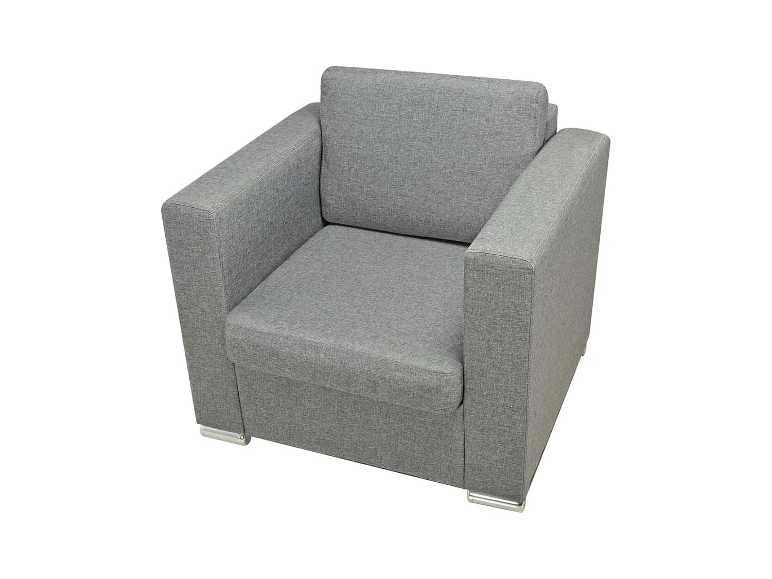 Sillón de salón | Silla de relax | Sillón de tela gris claro SHL7947