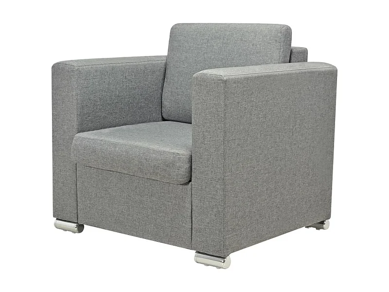 Fauteuil salon-Chaise d'appoint-Fauteuil gris foncé tissu 82x73x78 cm SHL4944