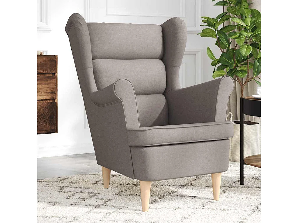 Fauteuil | Relaxstoel 74x84x100 cm stof taupe