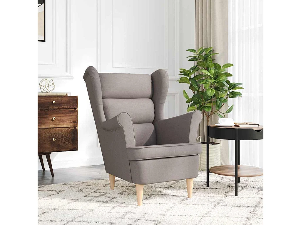 Fauteuil | Relaxstoel 74x84x100 cm stof taupe