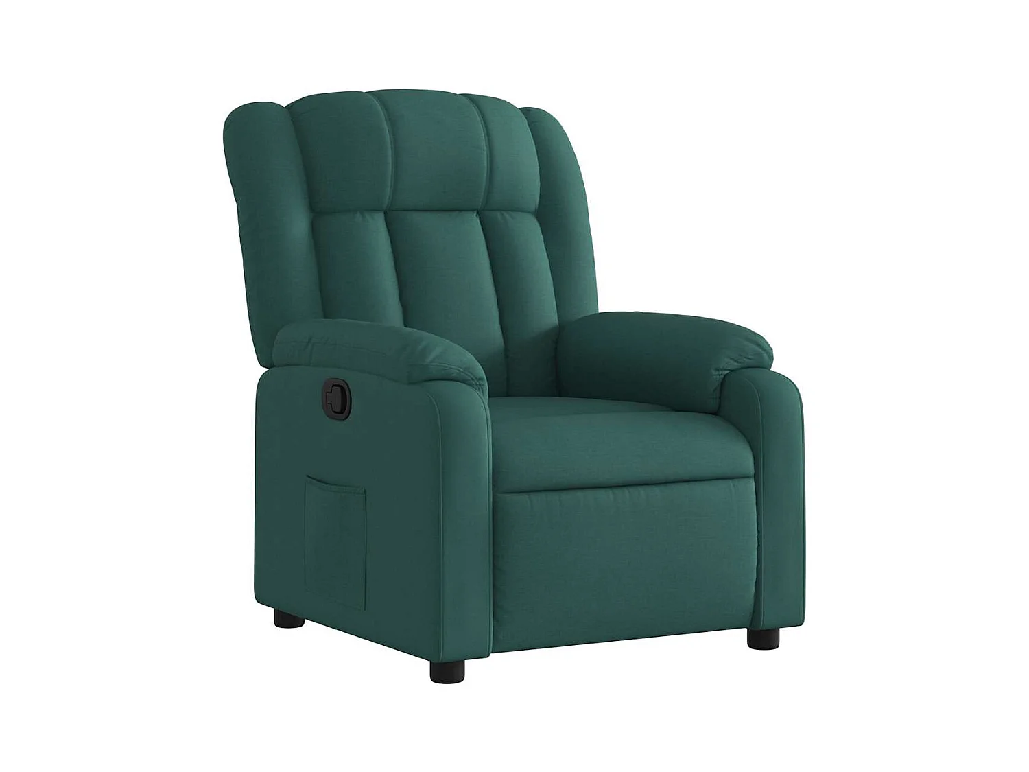 Fauteuil inclinable-Chaise-Fauteuil salon Vert foncé Tissu SHL4098