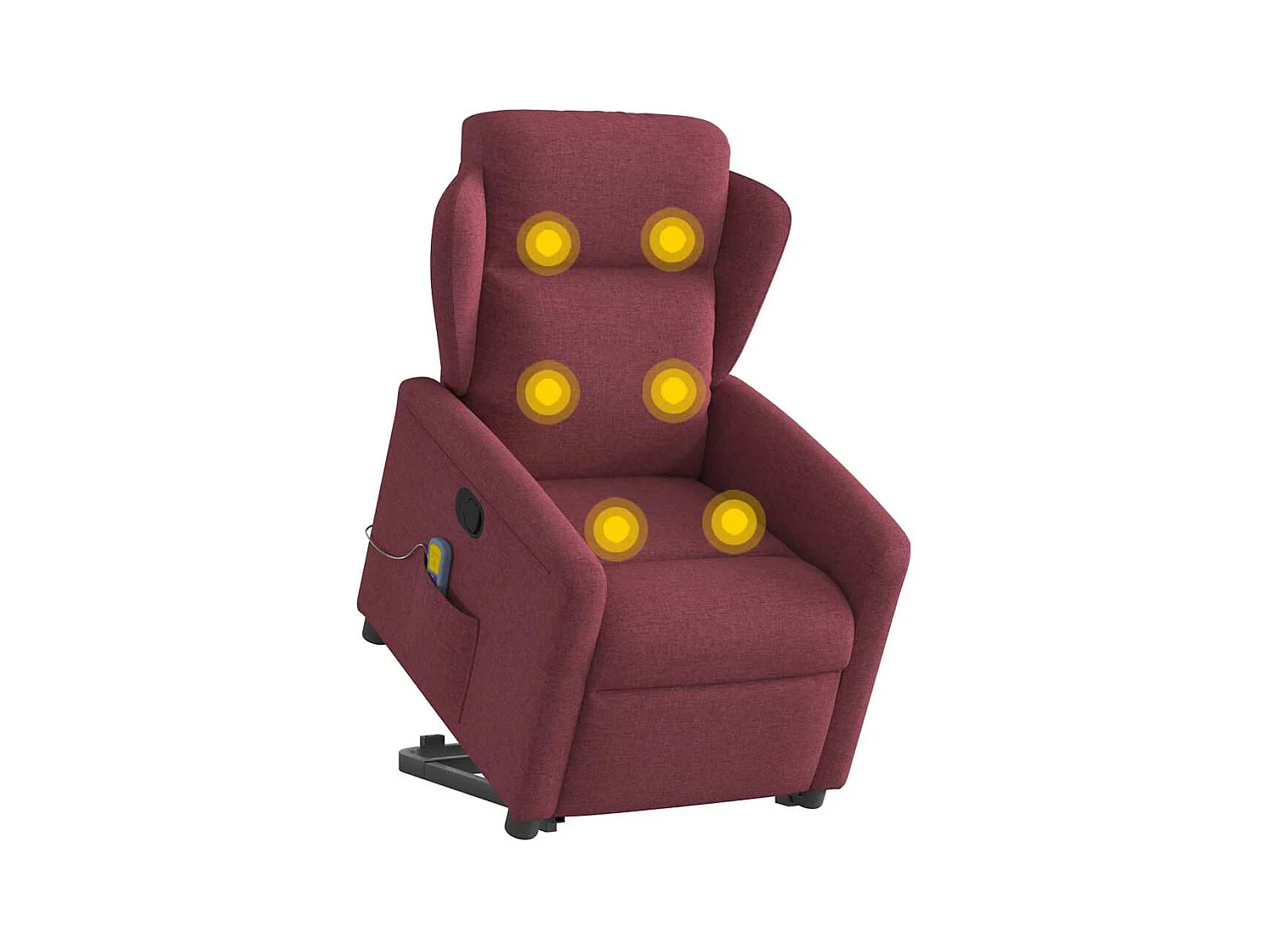 Sillón de relax | Sillón reclinable de masaje elevable tela rojo tinto SHL5657