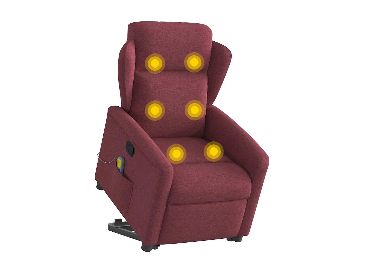 Fauteuil inclinable-Chaise de relax-Fauteuil de Massage Rouge bordeaux Tissu SHL1797