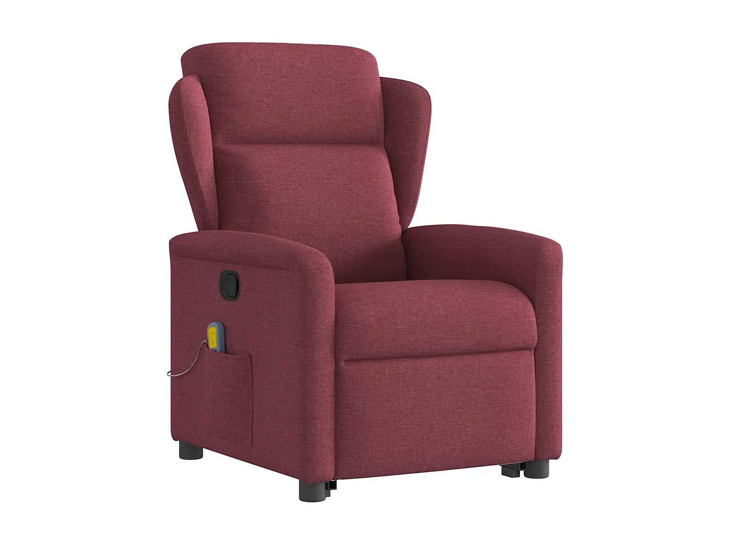 Fauteuil inclinable-Chaise de relax-Fauteuil de Massage Rouge bordeaux Tissu SHL1797