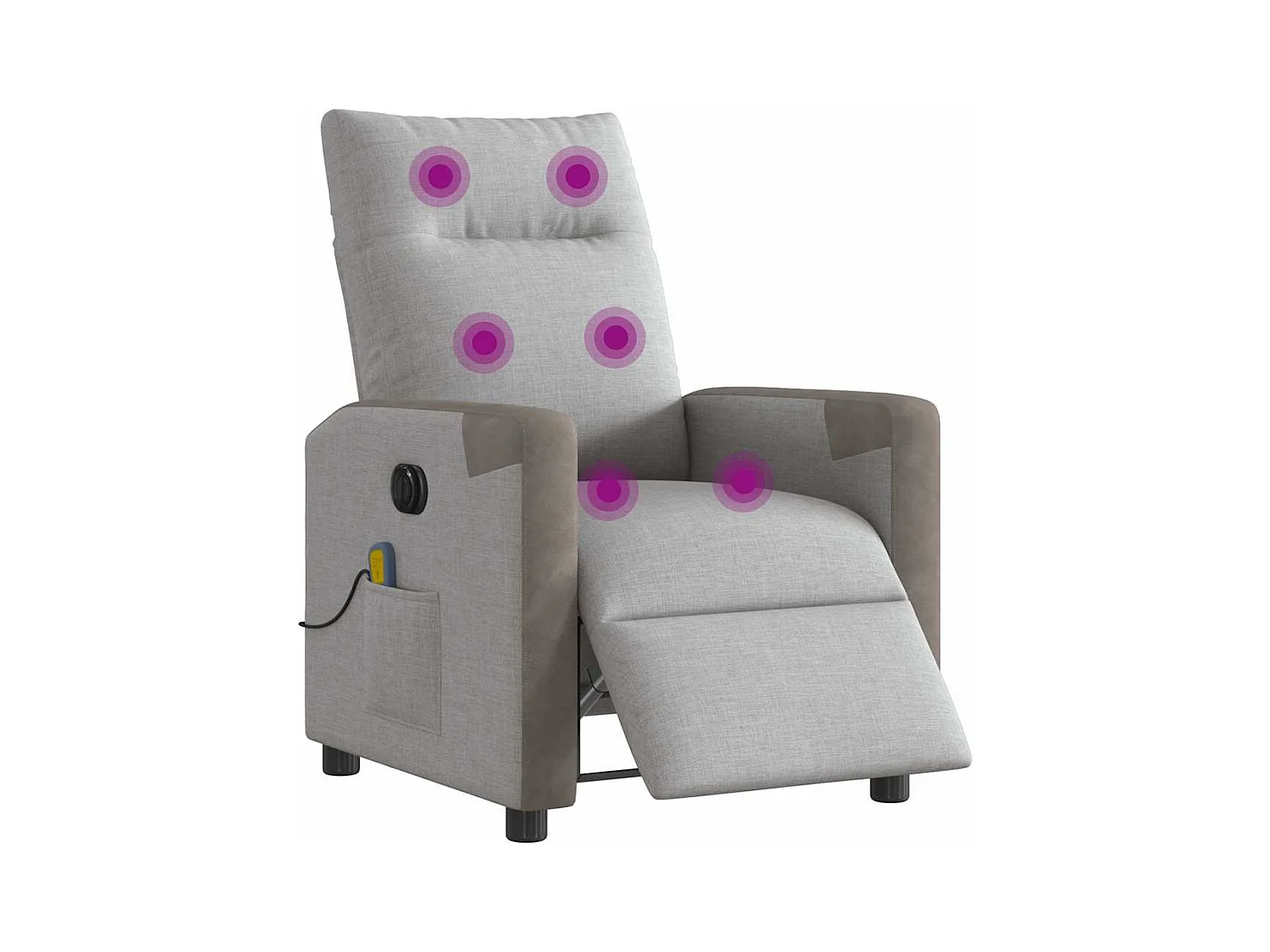 Fauteuil inclinable électrique-Fauteuil de massage de Salon gris nuage tissu SHL914