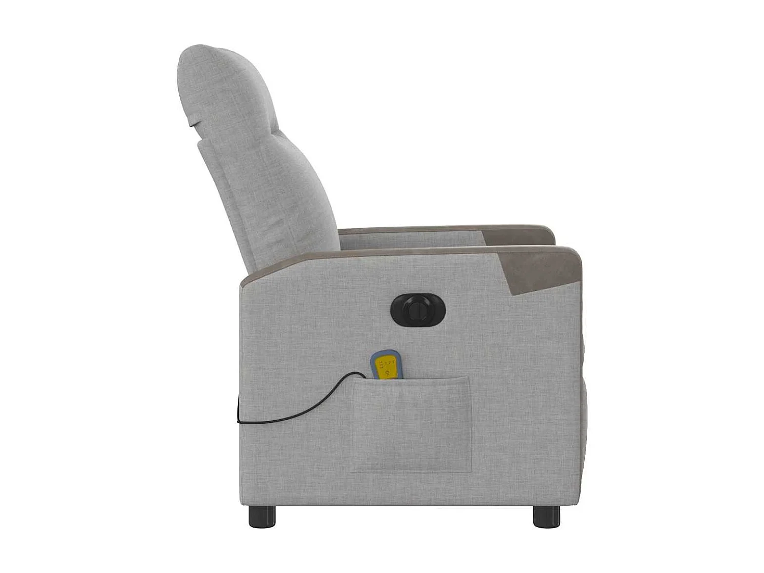 Fauteuil inclinable électrique-Fauteuil de massage de Salon gris nuage tissu SHL914