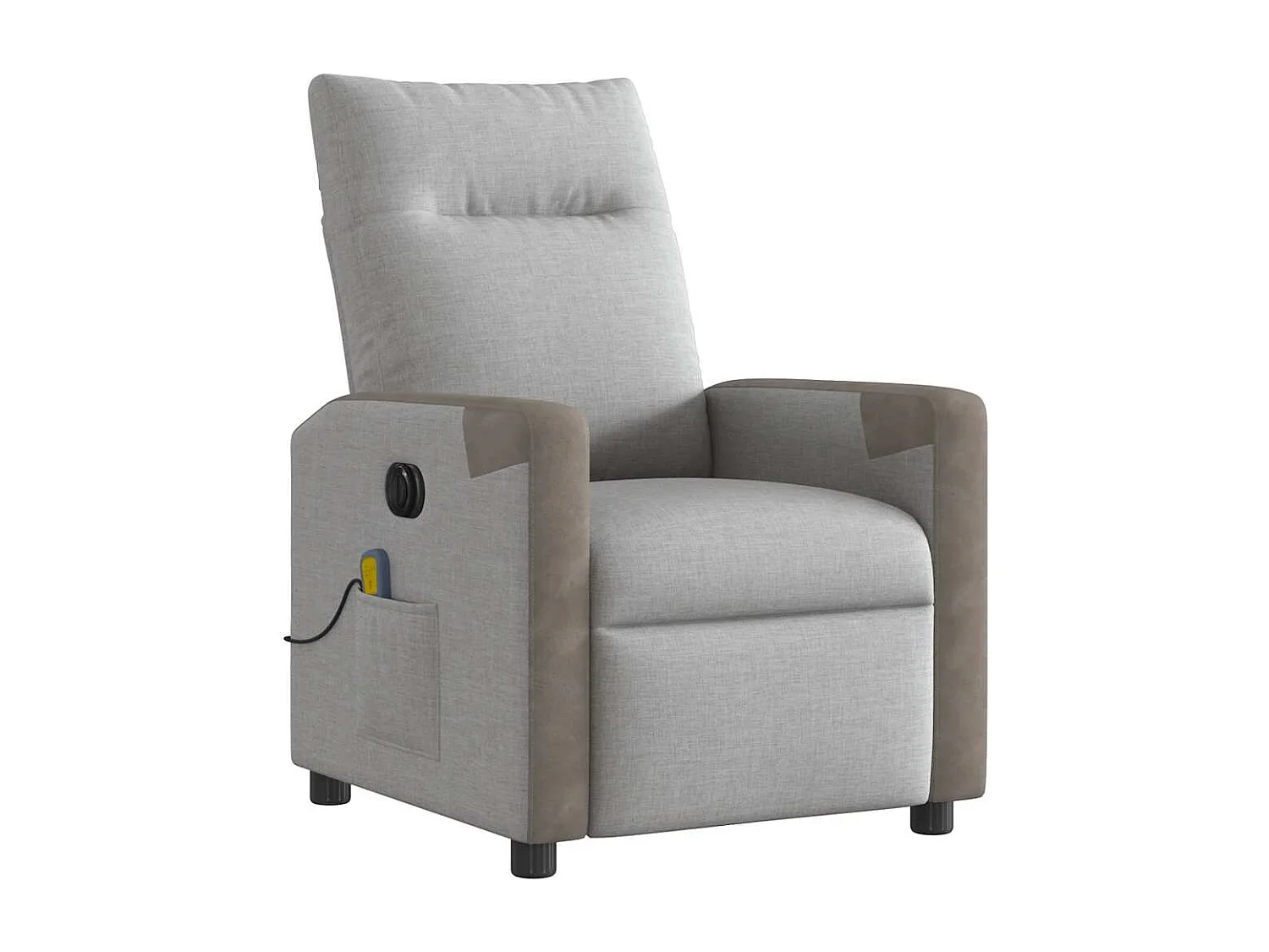 Fauteuil inclinable électrique-Fauteuil de massage de Salon gris nuage tissu SHL914