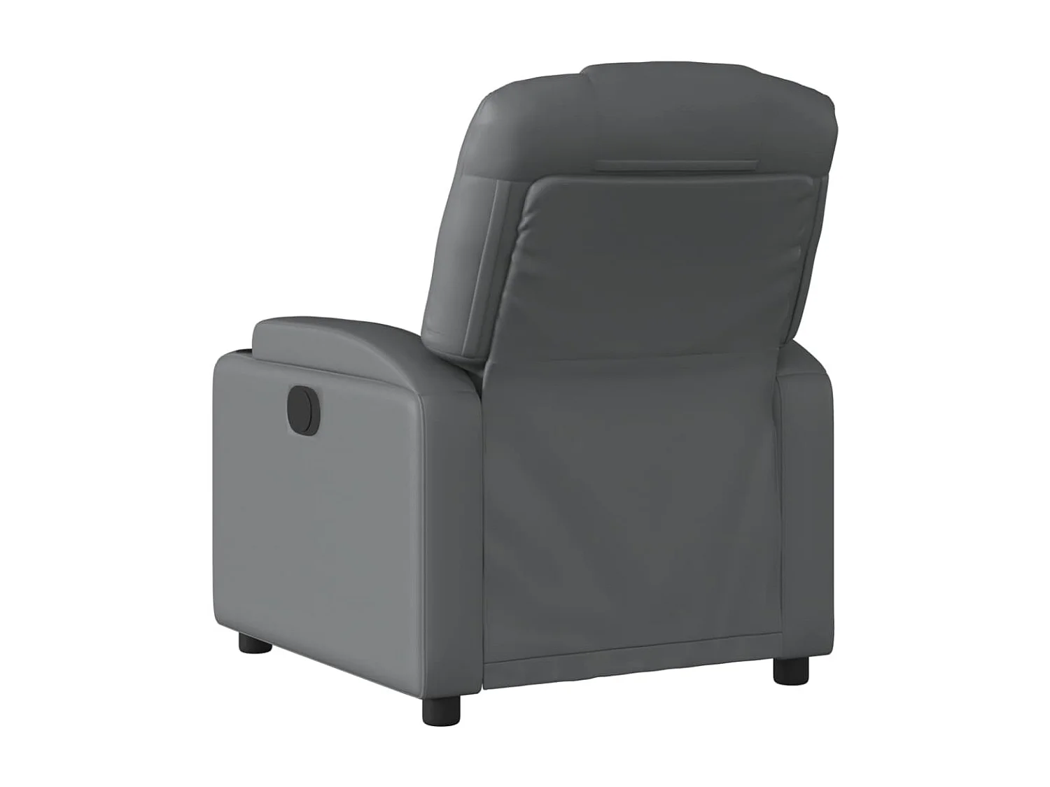 Fauteuil inclinable-Chaise de relax-Fauteuil salon gris similicuir SHL5346