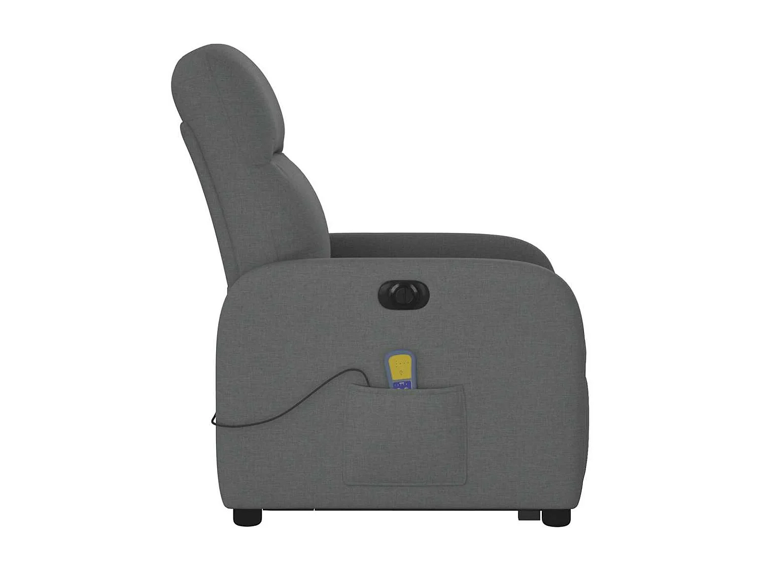 Fauteuil inclinable électrique-Chaise de relax-Fauteuil de Massage Gris foncé Tissu SHL1962