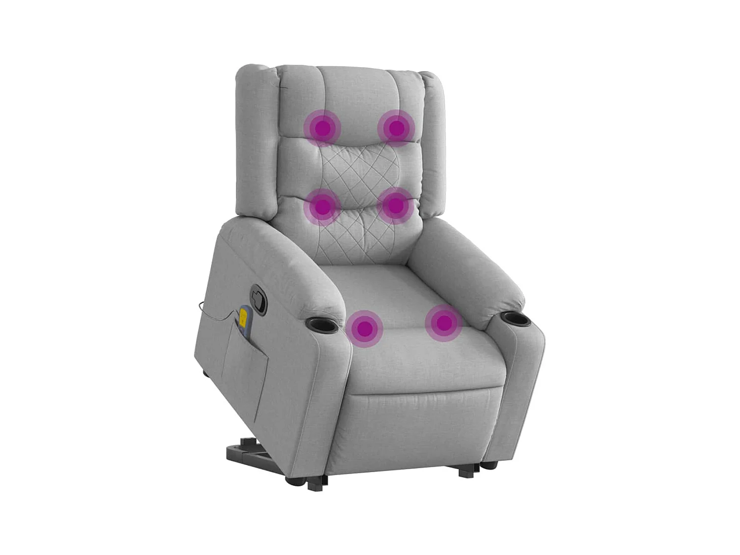 Sillón de salón | Silla | Sillón de masaje reclinable de pie de tela gris claro SHL2831