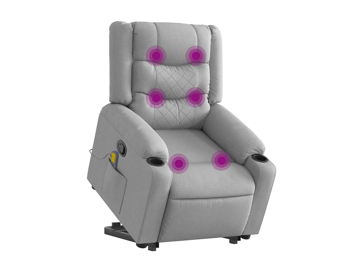 Fauteuil inclinable-Chaise de relax-Fauteuil de Massage Gris clair Tissu SHL4998