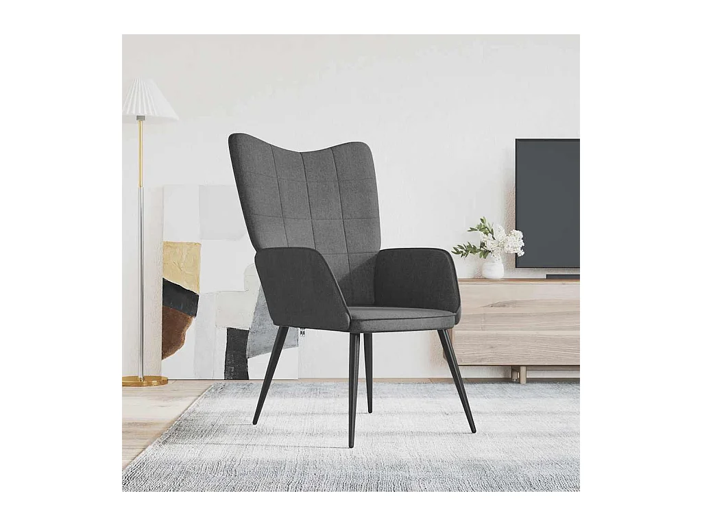 Sillón de relax | Silla de relax de tela gris oscuro SHL2607