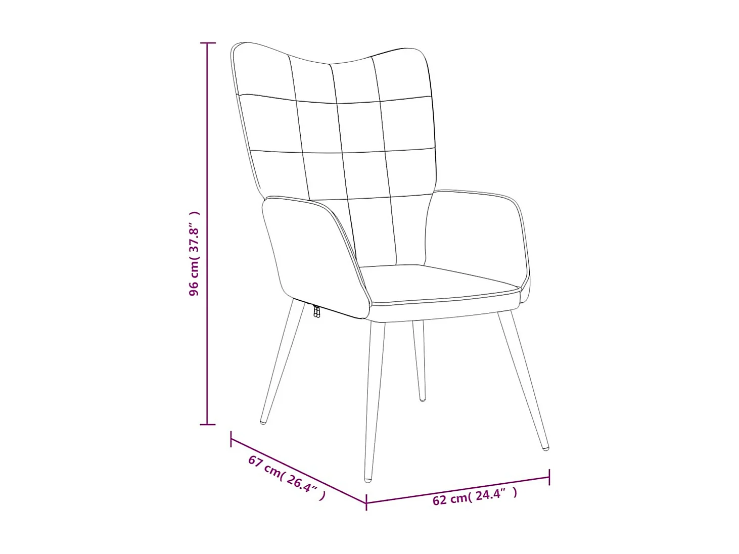 Sillón de relax | Silla de relax de tela gris oscuro SHL2607