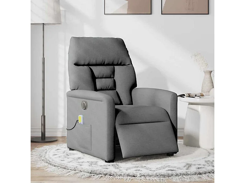 Fauteuil inclinable-Chaise de relax-Fauteuil TV Gris clair Tissu SHL2349