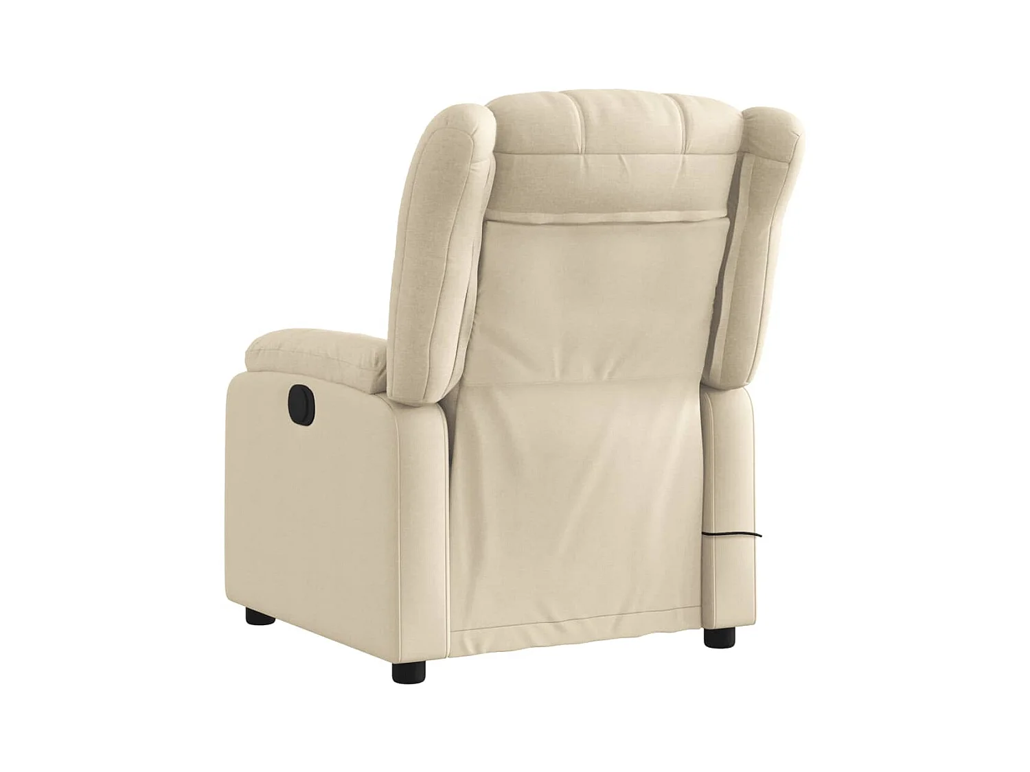 Fauteuil inclinable électrique-Chaise-Fauteuil de Massage crème tissu SHL2271