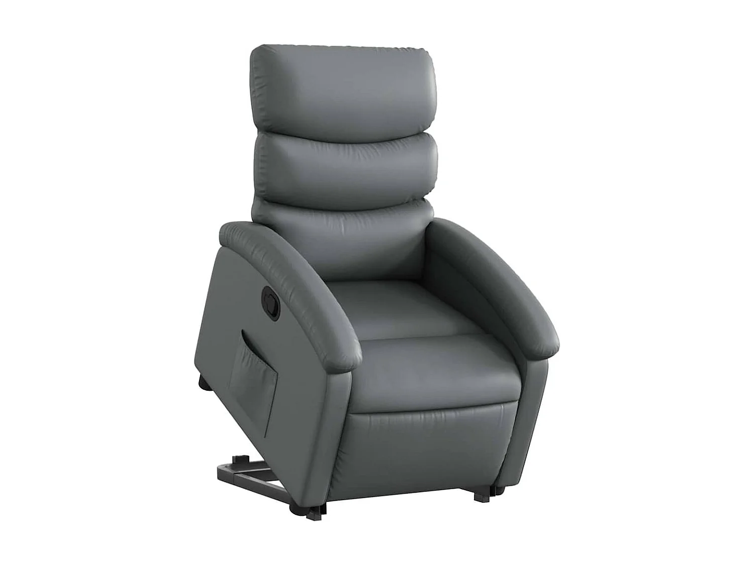 Fauteuil inclinable-Chaise de relax-Fauteuil salon Gris Similicuir SHL3365