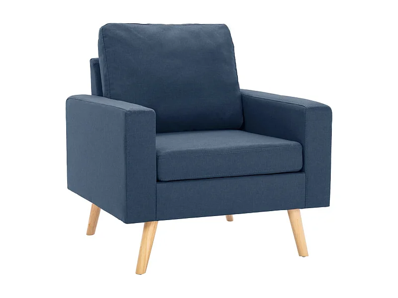 Fauteuil salon-Chaise-Fauteuil bleu tissu 77x71x80 cm SHL2454