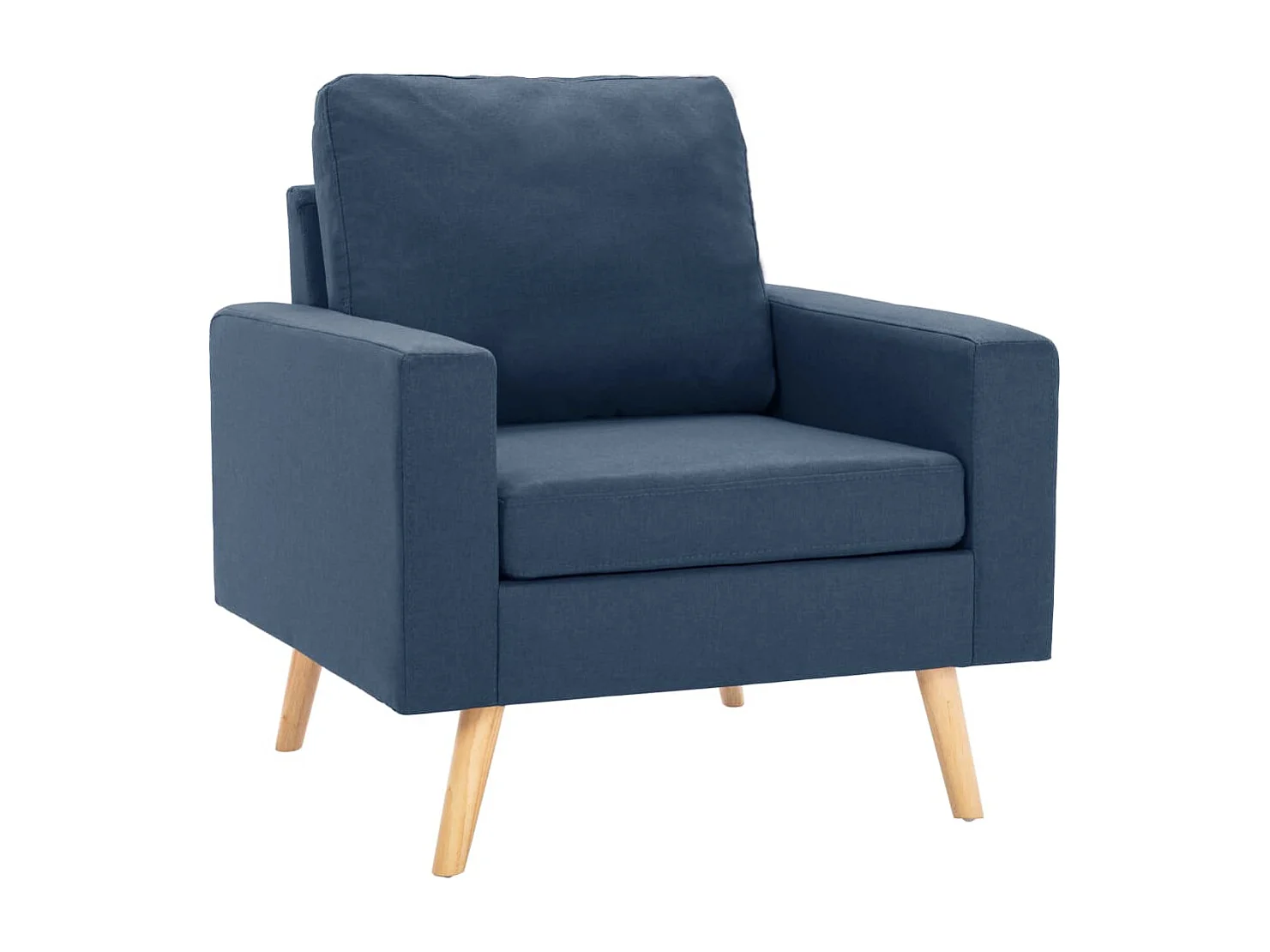 Relaxsessel | Lounge Sessel für Wohnzimmer Blau Stoff SHL22416