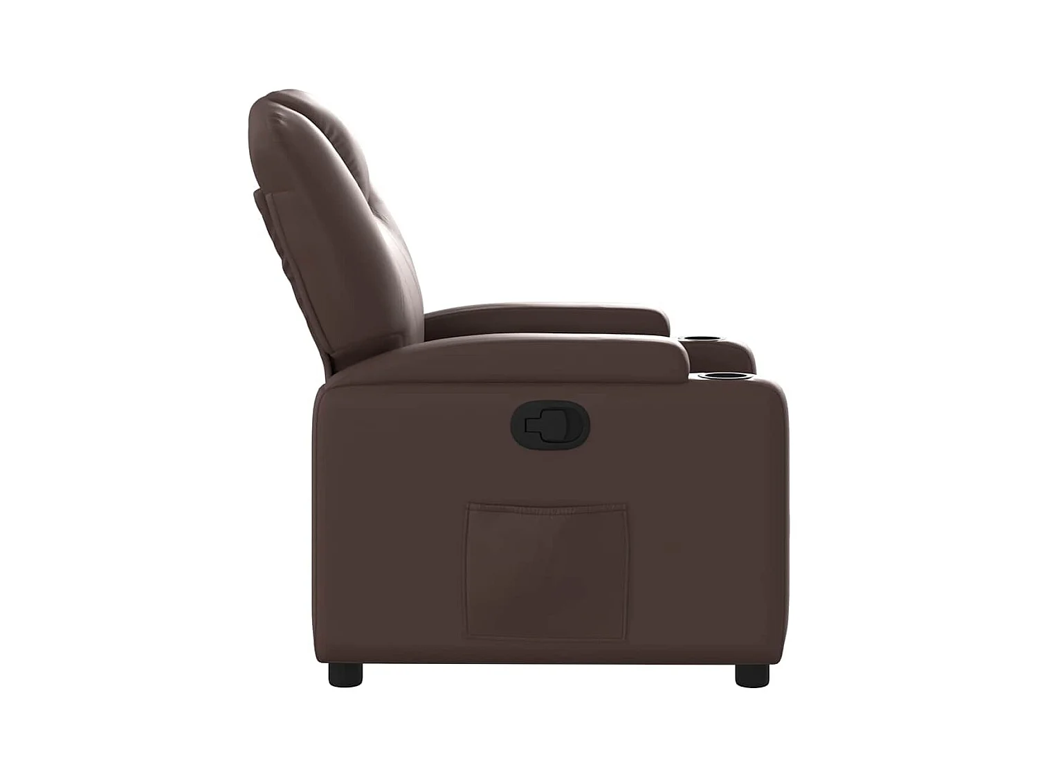 Sillón de relax | Sillón reclinable de cuero sintético marrón SHL2680