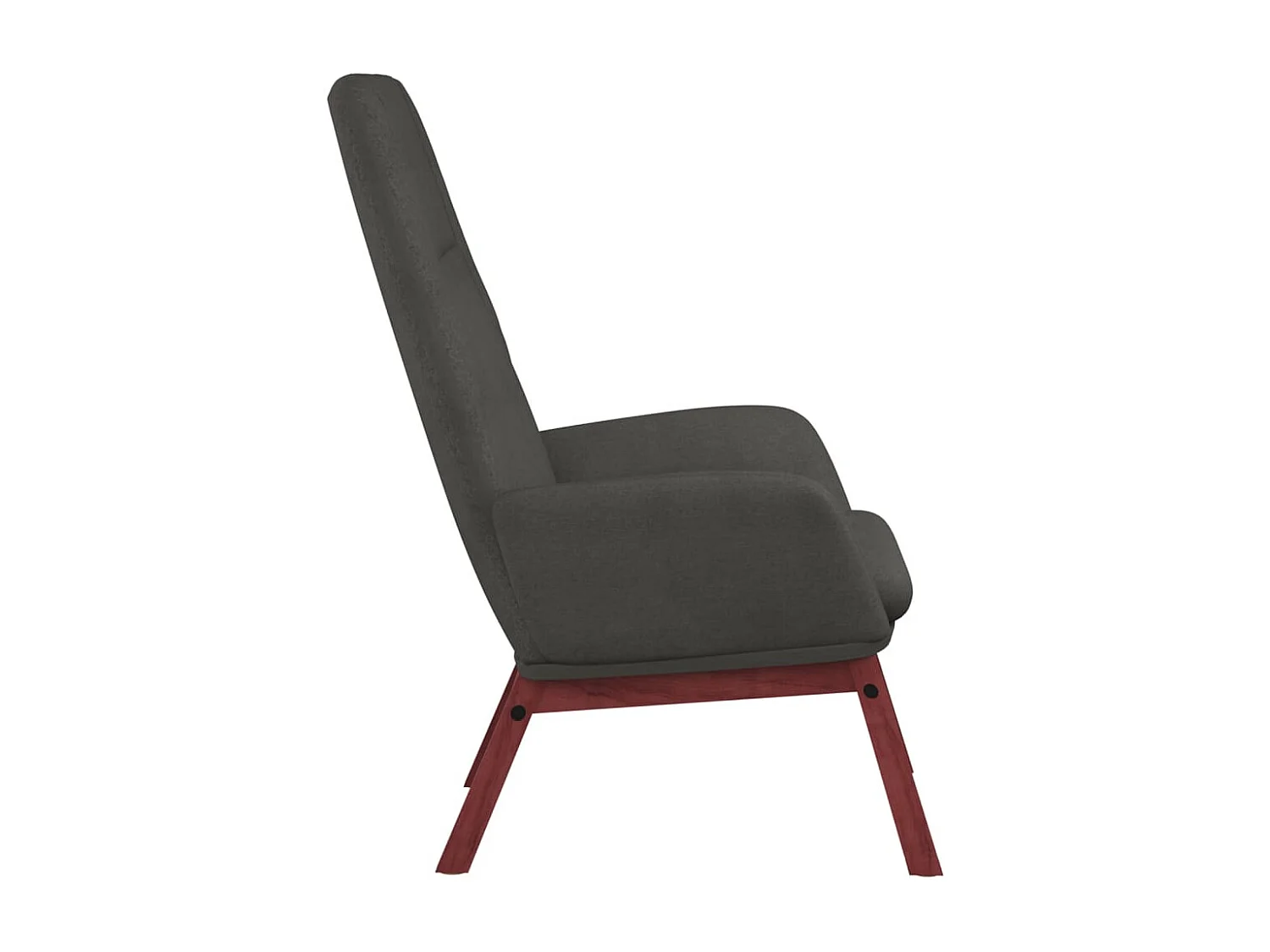 Fauteuil de relaxation Scandinave avec repose-pied Gris foncé Tissu SHL931