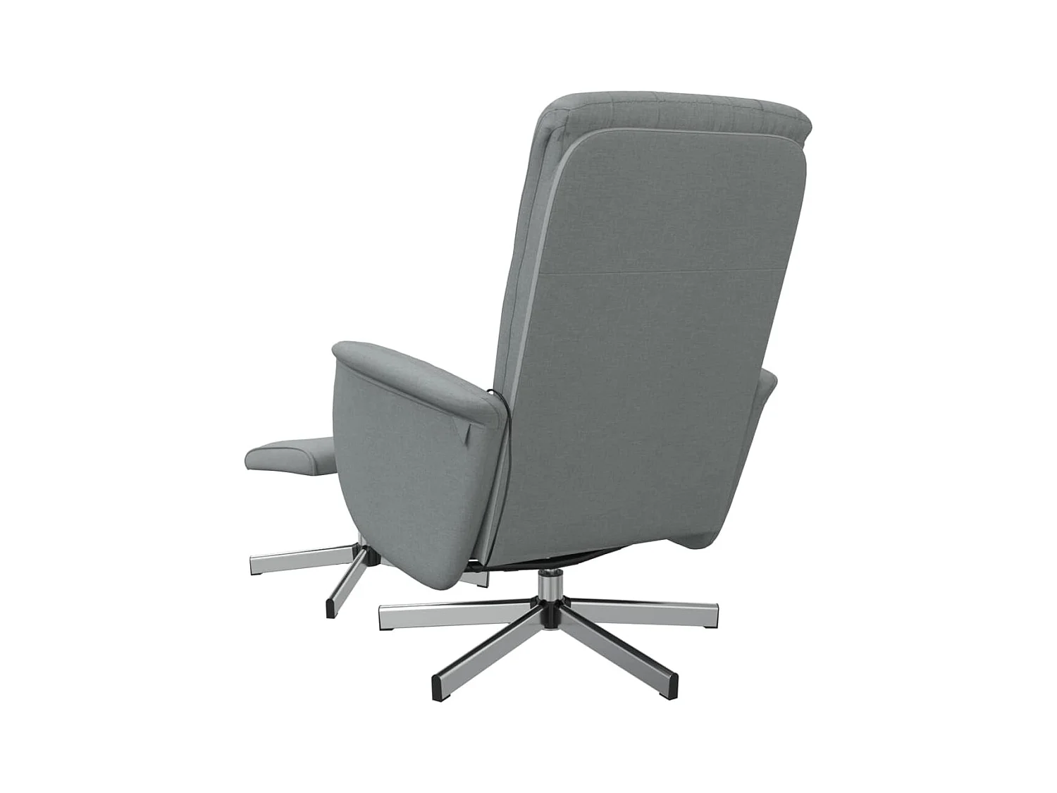 Sillón de relax | Sillón reclinable de masaje con reposapiés tela gris claro SHL7923