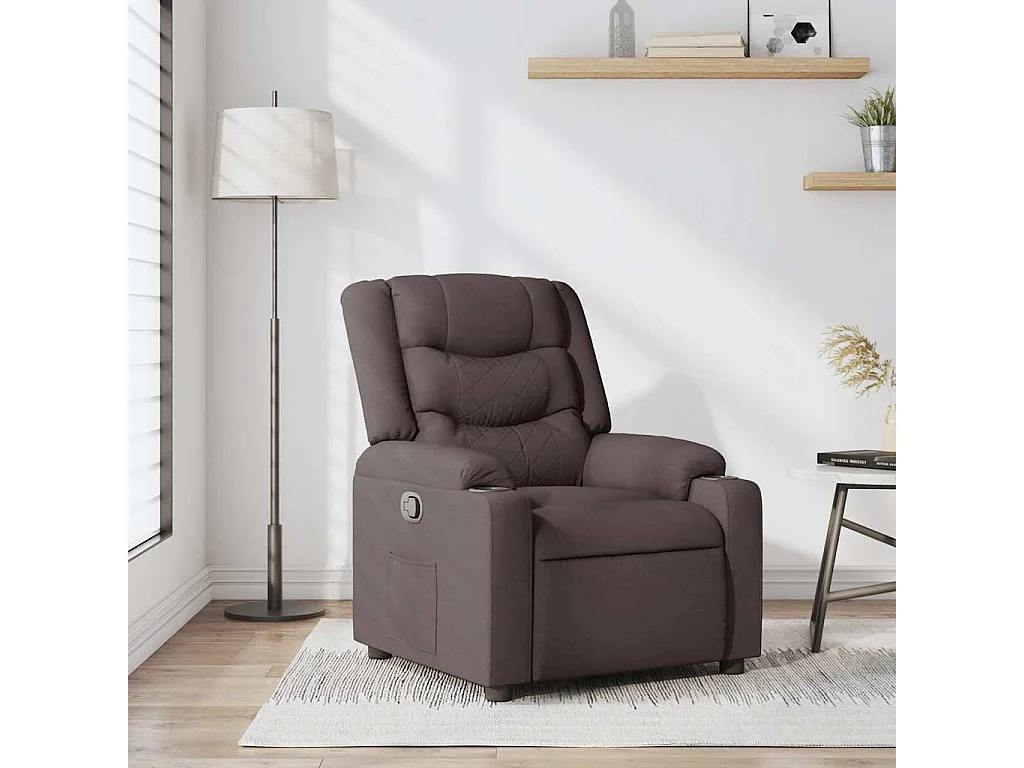 Relaxsessel | Lounge Sessel für Wohnzimmer Dunkelbraun Stoff SHL75711