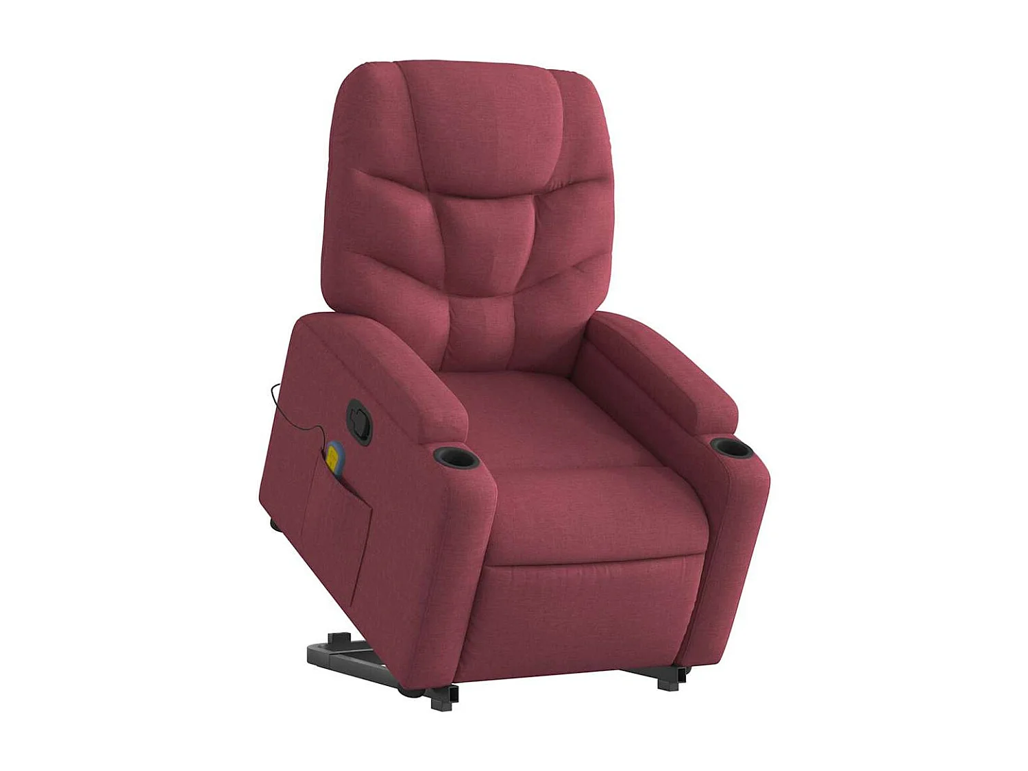 Massagesessel mit Aufstehhilfe | Relaxsessel Weinrot Stoff SHL60793