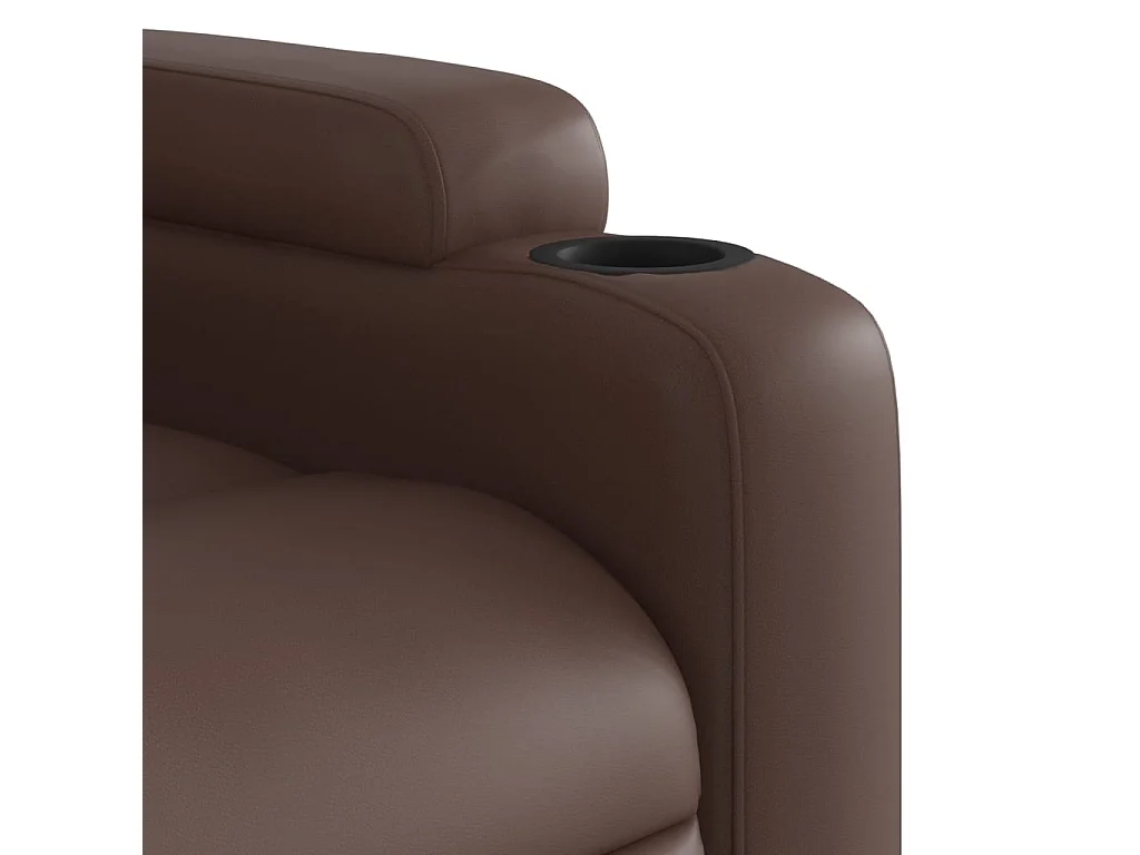 Relaxsessel | Lounge Sessel für Wohnzimmer Braun Kunstleder SHL37157